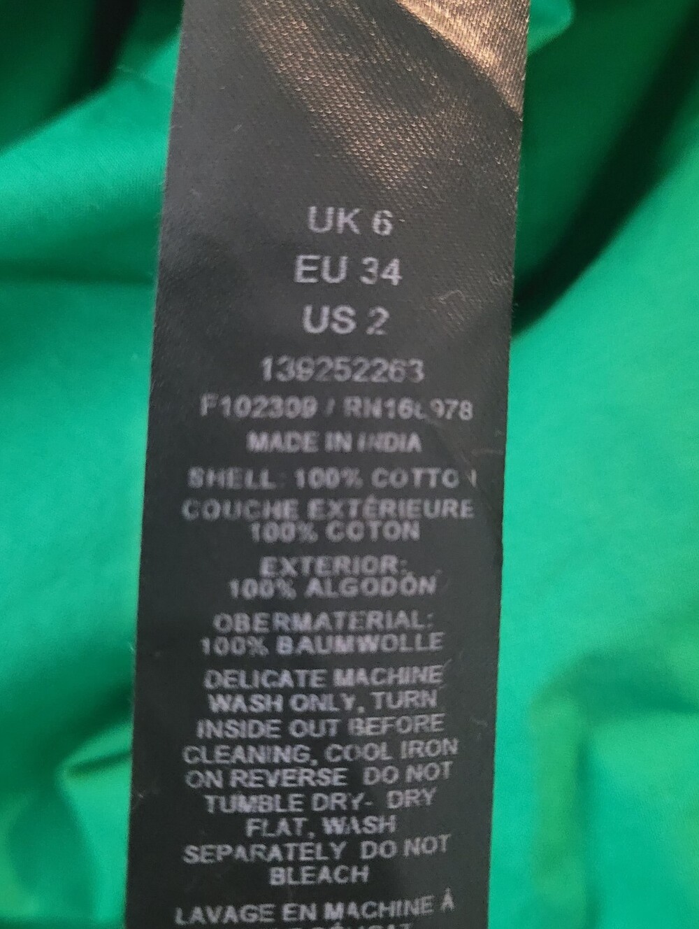 Topshop Emerald Green Cutout Midi Dress US 2 100% Cotton Pockets Travel Summer - Picture 7 of 8
